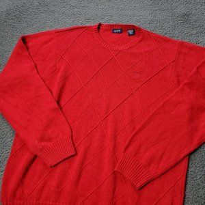 IZOD Pullover Sweater Mens Size L Large Red